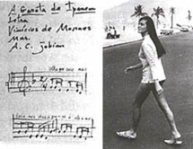 Autografo di "Garota de Ipanema", di V. De Moraes