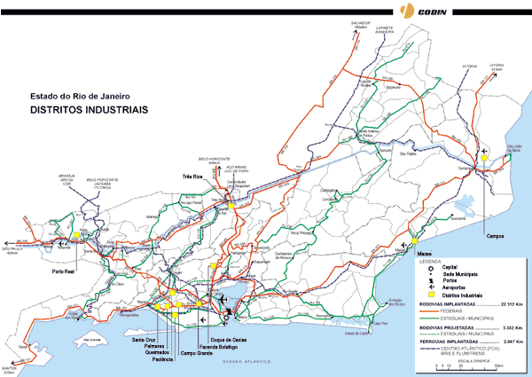 Distribuzione delle attivit industriali nello Stato di Rio