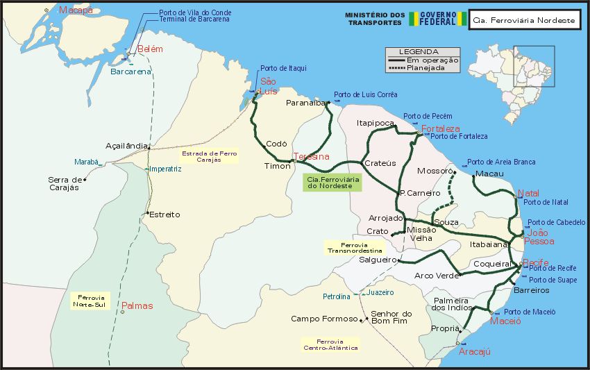 La rete della "Compagnia Ferroviaria del Nord Est"